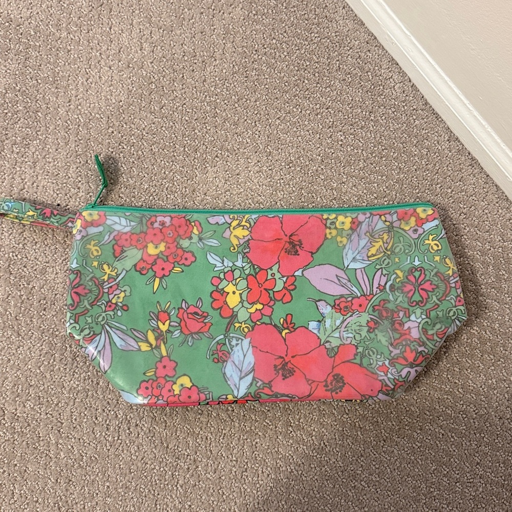 Roller Rabbit Multicolor Floral Pouch
